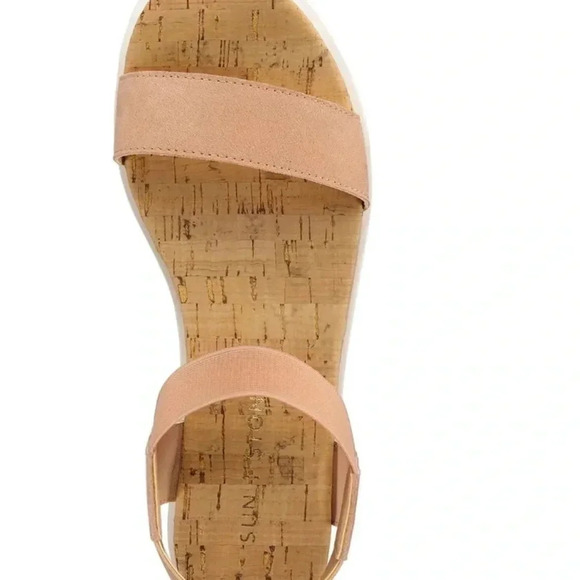 SUN + STONE
MELANYY LACELESS OPEN TOE WEDGE SANDALS - Picture 4 of 4